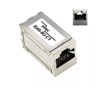 DINIC RJ45 Cat 7 jungtis, nefasuota, RJ45 lizdas su lizdu, ekranuota, metalinė